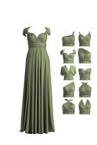Vestido Maxi Conversível para Madrinhas 72styles Verde Oliva Vestido Maxi Conversível para Madrinhas 72styles Verde Oliva