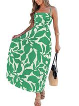 Vestido maxi CUPSHE Summer Spaghetti Strap Abstract Mint S