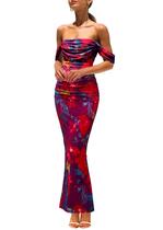 Vestido maxi feminino PRETTYGARDEN com decote franzido, verão de 2025