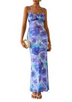 Vestido maxi feminino PRETTYGARDEN Floral Bodycon, verão 2025 Vestido maxi feminino PRETTYGARDEN Floral Bodycon, verão 2025