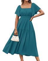 Vestido maxi GRACE KARIN elegante de manga curta para mulheres