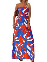 Vestido maxi MASCOMODA Summer Boho Floral para mulheres 2025 Vestido maxi MASCOMODA Summer Boho Floral para mulheres 2025