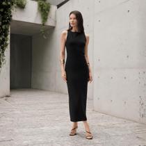 Vestido Maxi Midi Aberto Nas Costas Flor De Lis Vestido Maxi Midi Aberto Nas Costas Flor De Lis
