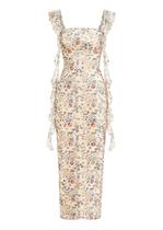Vestido maxi PRETTYGARDEN Floral para mulheres 2026 Summer XS