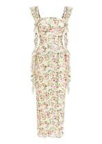 Vestido maxi PRETTYGARDEN Floral para mulheres, verão 2026, bege