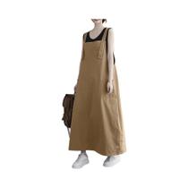 Vestido Maxi Sem Mangas Feminino Verão 2023 Alças Ajustáveis Bolsos Moda Roupas De Trabalho Vestido Maxi Sem Mangas Feminino Verão 2023 Alças Ajustáveis Bolsos Moda Roupas De Trabalho