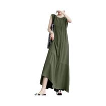 Vestido Maxi Sem Mangas Oversized Feminino ZANZEA 2024, Vestido Casual De Verão Com Decote O Vestido Maxi Sem Mangas Oversized Feminino ZANZEA 2024, Vestido Casual De Verão Com Decote O
