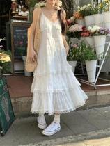 Vestido Maxi Sexy De Renda De Seda Para Mulheres, Verão, Casual Vintage, Elegante, Com Babados, Para Vestido Maxi Sexy De Renda De Seda Para Mulheres, Verão, Casual Vintage, Elegante, Com Babados, Para