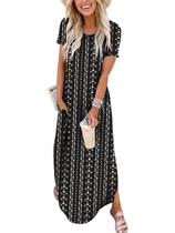 Vestido Maxi Soltinho ANRABESS - Casual de Verão para Praia Vestido Maxi Soltinho ANRABESS - Casual de Verão para Praia