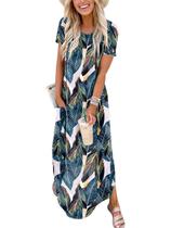 Vestido Maxi Soltinho ANRABESS - Casual de Verão para Praia Vestido Maxi Soltinho ANRABESS - Casual de Verão para Praia