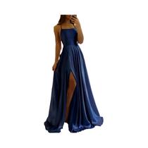 Vestido Maxi Verde Sálvia Com Decote Drapeado E Alças Finas, Fenda Na Perna, Para Verão, Praia,