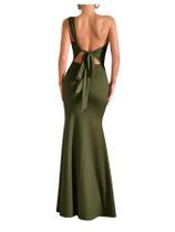 Vestido maxi Verdusa com um ombro sem encosto para mulheres Vestido maxi Verdusa com um ombro sem encosto para mulheres