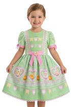Vestido mc verde abacate junino infanti 97508 8 Vestido mc verde abacate junino infanti 97508 8