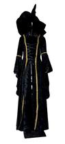 Vestido Medieval bruxa luxo halloween acompanha chapéu