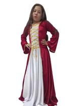 Vestido Medieval infantil duas cores Vestido Medieval infantil duas cores