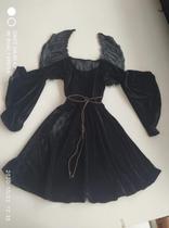 Vestido medieval infantil halloween com asas