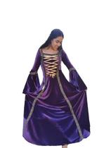 Vestido Medieval Tradicional na cor roxo luxuoso Vestido Medieval Tradicional na cor roxo luxuoso