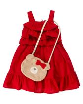 Vestido Menina + Bolsa Maquinetado 100% Algodão - Anjos Baby
