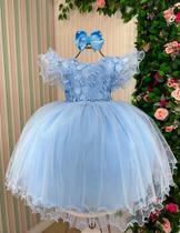 Vestido Menina Bonita Angelie Azul Bebê - Elegante e Confortável Vestido Menina Bonita Angelie Azul Bebê - Elegante e Confortável