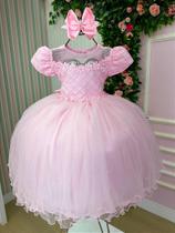 Vestido Menina Bonita Luna Rosa Bebe Modelo 2 - Elegante e Confortável