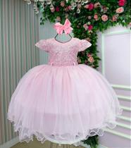 Vestido Menina Bonita Tessa Rosa Bebê - Elegante e Confortável