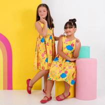 Vestido Menina Butterfly Amarela