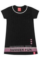 Vestido Menina Canelado Preto Ibiza Summer Fun