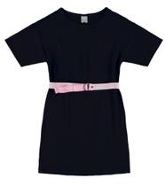 Vestido Menina Com Cinto Moletinho De Viscose Malwee Kids Preto 16