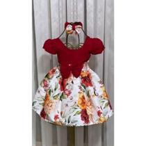 Vestido Menina Elegante Infantil Floral Verão Primavera RF02 Vestido Menina Elegante Infantil Floral Verão Primavera RF02