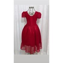 Vestido Menina Elegante Infantil Tuy Vermelho