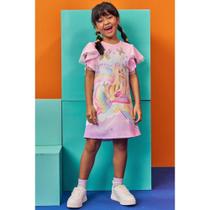 Vestido Menina em Fly Tech e Tule - Sereia