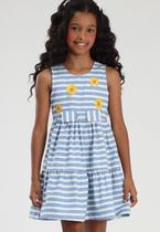 Vestido Menina Estampado Azul Luluzinha