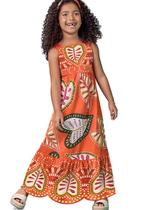 Vestido Menina Estampado Longo Nanai