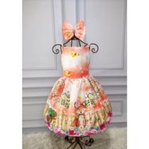 Vestido Menina Infantil Alça Regular Raposinha