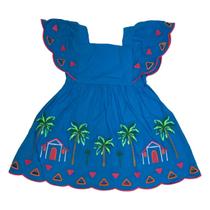 Vestido Menina Infantil Bordado Nanai Festa