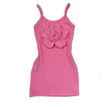 Vestido Menina Infantil Com Flor Tendência Candy Colors Verão