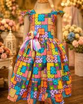 Vestido Menina Infantil Elegante Festa Junina Sertão RF02