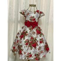 Vestido Menina Infantil Elegante Floral Primavera Busto Florido