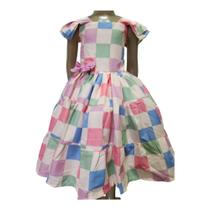 Vestido Menina Infantil Elegante Xadrez Arraia Junina Vestido Menina Infantil Elegante Xadrez Arraia Junina
