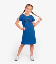 Vestido Menina Infantil em Molecotton Select Azul
