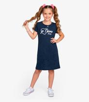 Vestido Menina Infantil em Molecotton Select Azul