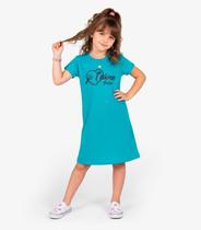 Vestido Menina Infantil em Molecotton Select Azul
