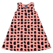 Vestido menina infantil estampado poá preto - pipa - tam. 6