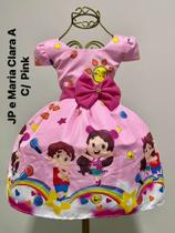 Vestido Menina Infantil Ester Luxo Temático Maria clara & JP Rosa