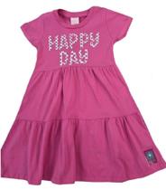 Vestido Menina Infantil Happy Day Meia Malha