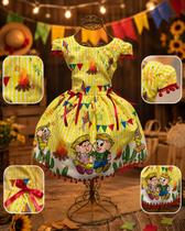 Vestido Menina Infantil Junina Ester Magali Amarelo