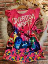 Vestido Menina Infantil Luna Temático Divertidamente +Tiara