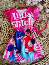 Vestido Menina Infantil Luna Temático Lilo & Stitch +Tiara Vestido Menina Infantil Luna Temático Lilo & Stitch +Tiara