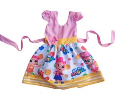 Vestido Menina Infantil Simples Temático Little Angel Rosa