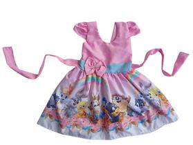 Vestido Menina Infantil Simples Temático Looney Tunes Baby Rosa Vestido Menina Infantil Simples Temático Looney Tunes Baby Rosa